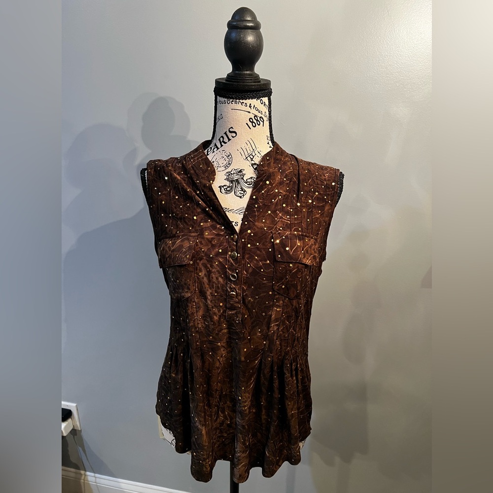Y2K Vintage Sequin Shirt fits S/M